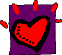 red and purple heart
